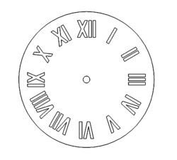 Uhr mit Römischen Zahlen