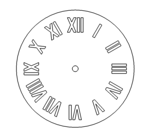Uhr mit Römischen Zahlen