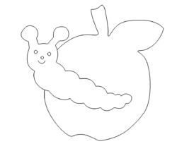 Wurm im Apfel - Worm in the apple