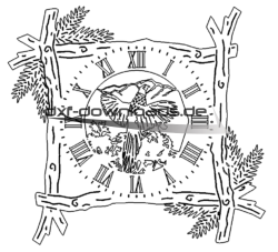 Holzrahmen Uhr - Branch Frame Clock
