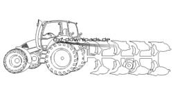 Traktor mit Pflug