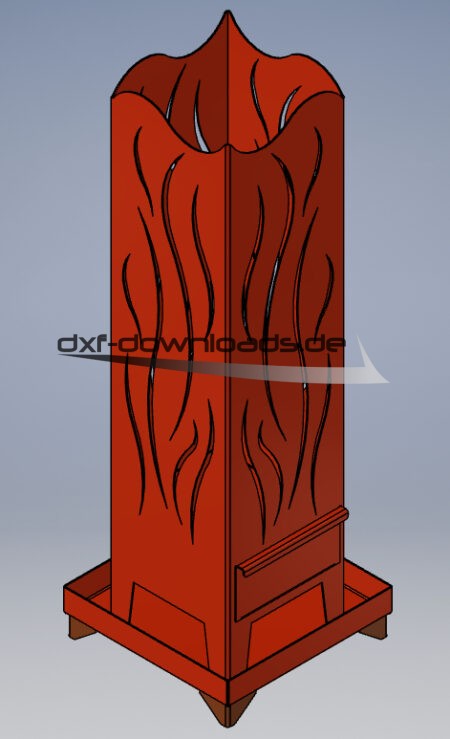 Feuertonne komplett mit Schublade und Schale