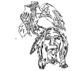 Adler Indianer - Eagle with Indianer