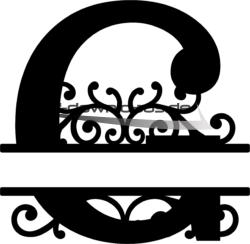 Geschwungenes Monogramm Buchstabe G