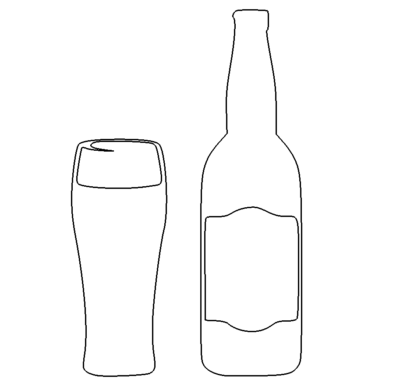 Glas und Flasche - Glas and Bottle