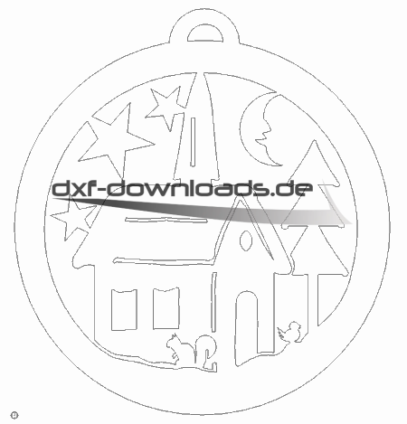 Weihnachten Kirche im Winter Anhänger