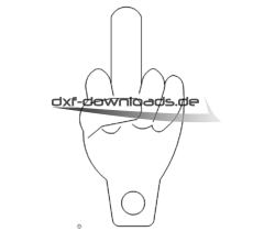 Schlüsselanhänger Stinkefinger