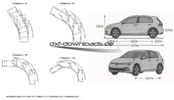 Schleppkurve PKW (Standard, ~ 4,3 m)
