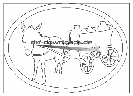 Esel zieht Wagen Bild - Donkey pulls car image