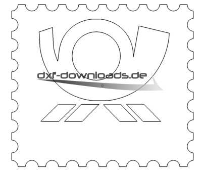 Posthorn Mit Umrandung - Posthorn with border