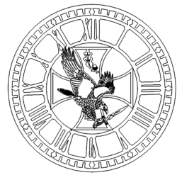 Uhr mit Adler - Clock with Eagle