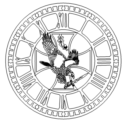 Uhr mit Adler - Clock with Eagle
