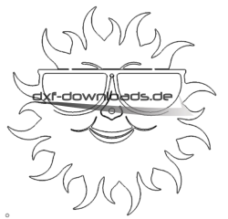 Sonne mit Brille - Sun with glasses