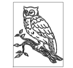 sehr aufwendige Eule - very elaborate owl