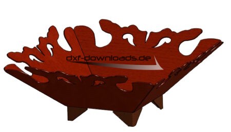 Feuerschale mit Dekor Stockbrot Schale