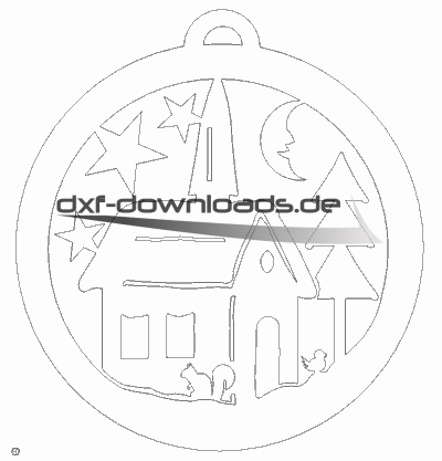 Weihnachten Kirche im Winter Anhänger