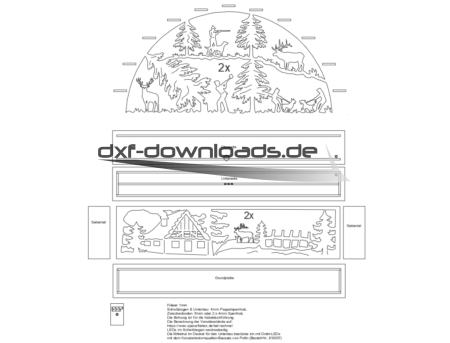 Aufwendiger Schwibbogen Wald