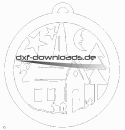 Weihnachten Kirche im Winter Anhänger