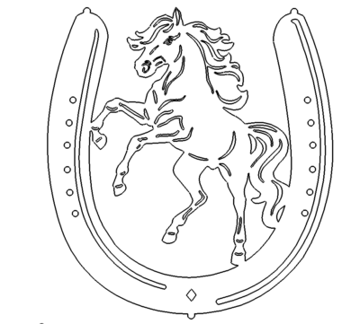 Pferd im Hufeisen - Horse in Horseshoe