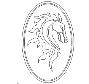 Schild mit Pferd - Sign with Horse