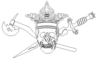 Totenkopf mit Krone - Skull with crown