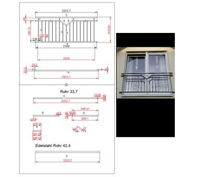 Fenstergitter Geländer  - Window lattice railings