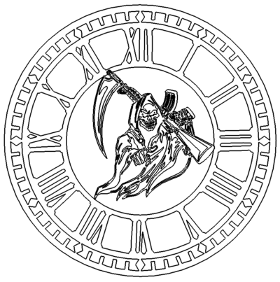 Uhr mit dem Tod - Clock with death