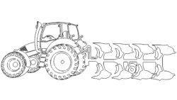 Trecker pflügen - plow tractor