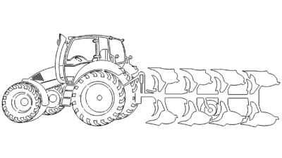 Trecker pflügen - plow tractor