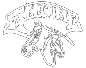 Welcome Horse Dxf