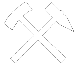 Zunftzeichen Bergmann - Guild emblems miner
